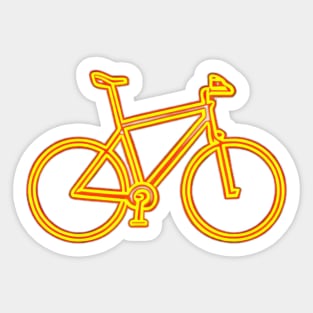 Orange Neon Bike Icon Sticker